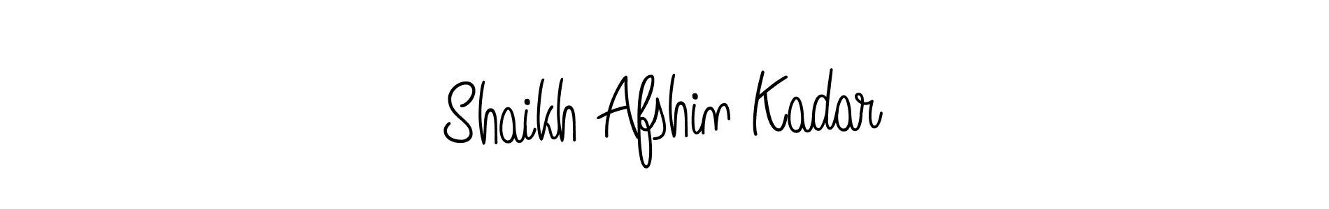 Make a beautiful signature design for name Shaikh Afshin Kadar. With this signature (Angelique-Rose-font-FFP) style, you can create a handwritten signature for free. Shaikh Afshin Kadar signature style 5 images and pictures png