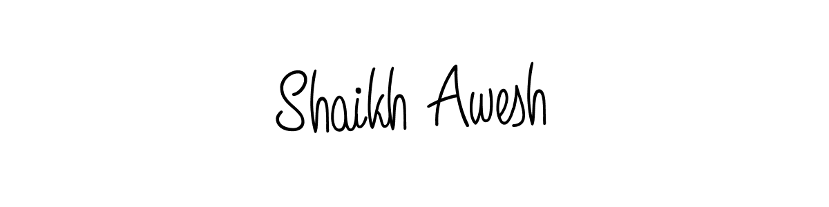 Also we have Shaikh Awesh name is the best signature style. Create professional handwritten signature collection using Angelique-Rose-font-FFP autograph style. Shaikh Awesh signature style 5 images and pictures png