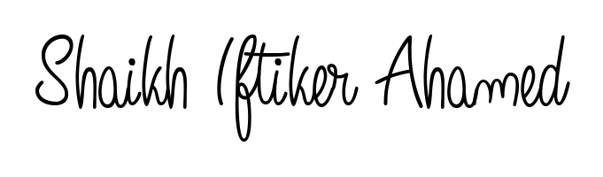 Enhance your business communications with Shaikh Iftiker Ahamed signature in Angelique-Rose-font-FFP lettering. Clean, modern, and universally compatible. Shaikh Iftiker Ahamed signature style 5 images and pictures png