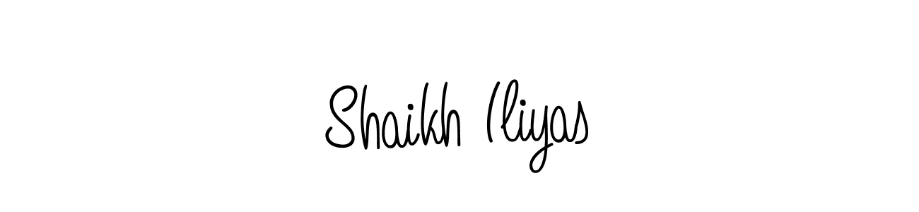 Design your own signature with our free online signature maker. With this signature software, you can create a handwritten (Angelique-Rose-font-FFP) signature for name Shaikh Iliyas. Shaikh Iliyas signature style 5 images and pictures png