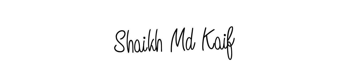 Use a signature maker to create a handwritten signature online. With this signature software, you can design (Angelique-Rose-font-FFP) your own signature for name Shaikh Md Kaif. Shaikh Md Kaif signature style 5 images and pictures png