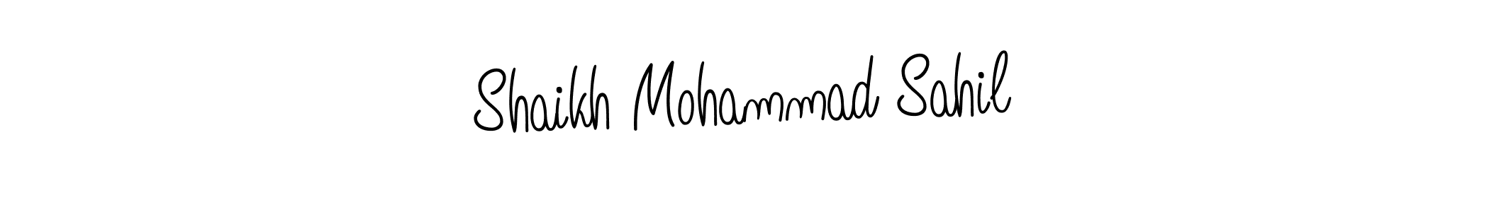 The best way (Angelique-Rose-font-FFP) to make a short signature is to pick only two or three words in your name. The name Shaikh Mohammad Sahil include a total of six letters. For converting this name. Shaikh Mohammad Sahil signature style 5 images and pictures png