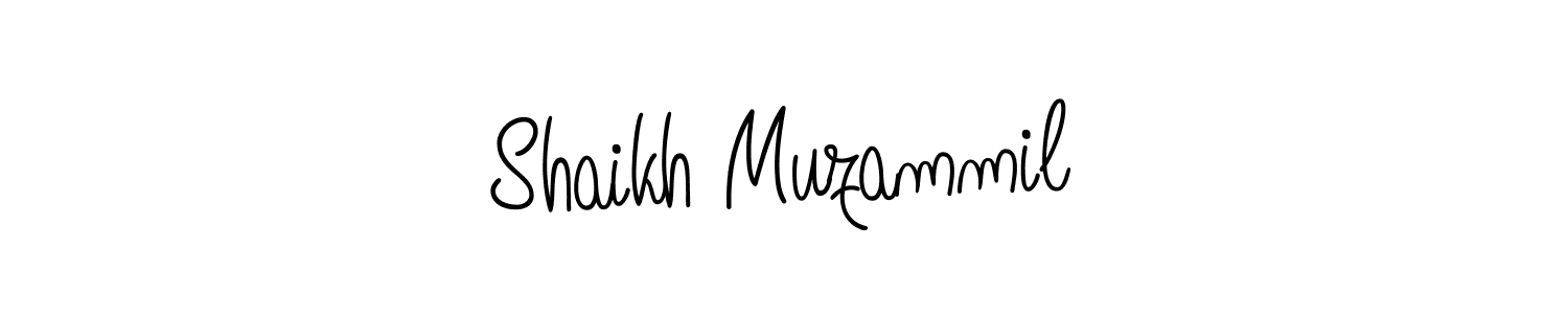 You should practise on your own different ways (Angelique-Rose-font-FFP) to write your name (Shaikh Muzammil) in signature. don't let someone else do it for you. Shaikh Muzammil signature style 5 images and pictures png