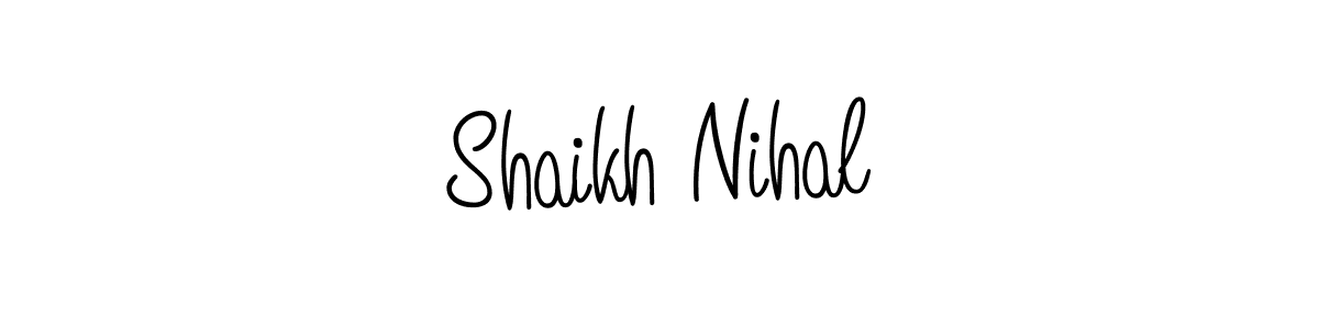 Also You can easily find your signature by using the search form. We will create Shaikh Nihal name handwritten signature images for you free of cost using Angelique-Rose-font-FFP sign style. Shaikh Nihal signature style 5 images and pictures png