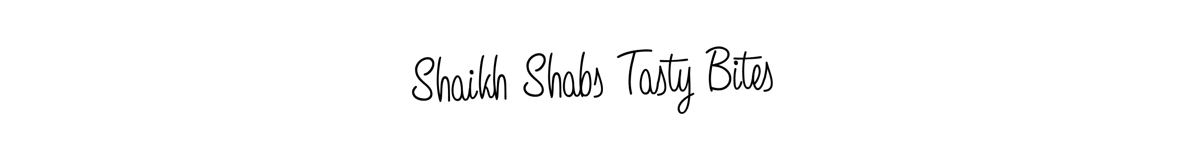 Once you've used our free online signature maker to create your best signature Angelique-Rose-font-FFP style, it's time to enjoy all of the benefits that Shaikh Shabs Tasty Bites name signing documents. Shaikh Shabs Tasty Bites signature style 5 images and pictures png