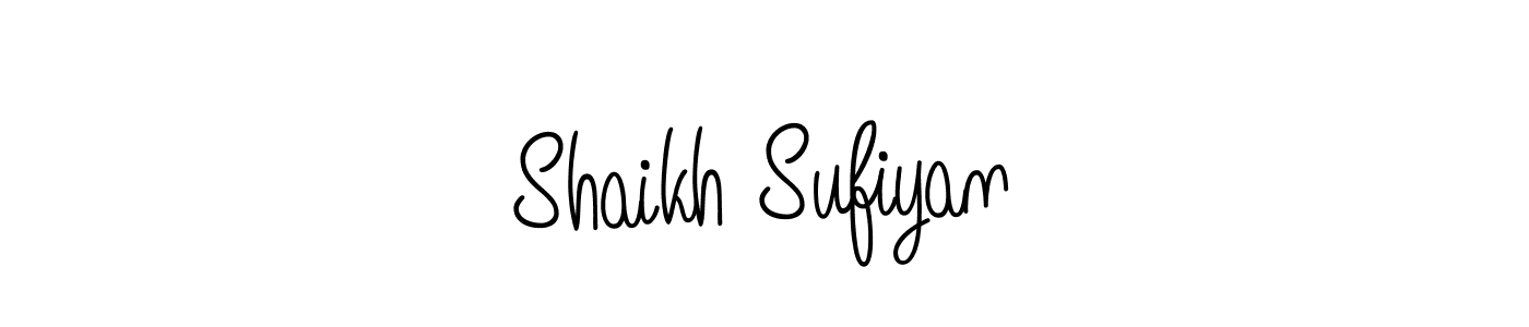 How to make Shaikh Sufiyan name signature. Use Angelique-Rose-font-FFP style for creating short signs online. This is the latest handwritten sign. Shaikh Sufiyan signature style 5 images and pictures png