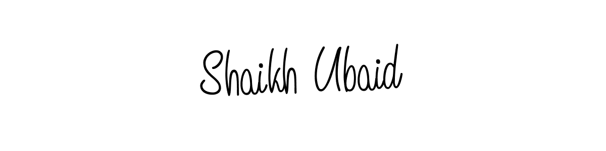 Create a beautiful signature design for name Shaikh Ubaid. With this signature (Angelique-Rose-font-FFP) fonts, you can make a handwritten signature for free. Shaikh Ubaid signature style 5 images and pictures png