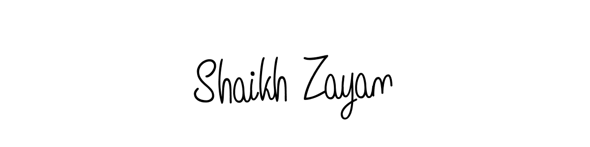 How to Draw Shaikh Zayan signature style? Angelique-Rose-font-FFP is a latest design signature styles for name Shaikh Zayan. Shaikh Zayan signature style 5 images and pictures png