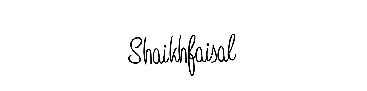 Make a beautiful signature design for name Shaikhfaisal. With this signature (Angelique-Rose-font-FFP) style, you can create a handwritten signature for free. Shaikhfaisal signature style 5 images and pictures png