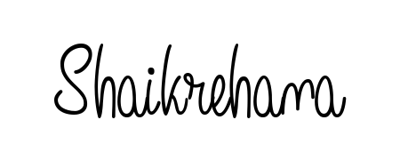 Stand out with a creative autograph for Shaikrehana. The Angelique-Rose-font-FFP styling blends modern aesthetics with classic signature flourishes. Shaikrehana signature style 5 images and pictures png