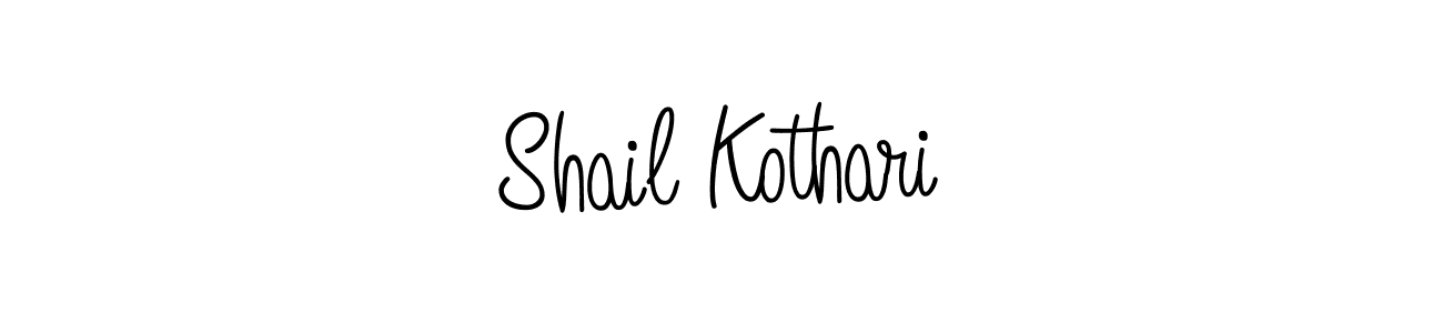 Shail Kothari stylish signature style. Best Handwritten Sign (Angelique-Rose-font-FFP) for my name. Handwritten Signature Collection Ideas for my name Shail Kothari. Shail Kothari signature style 5 images and pictures png
