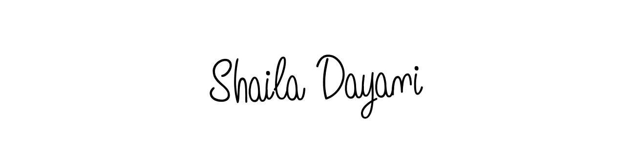 Use a signature maker to create a handwritten signature online. With this signature software, you can design (Angelique-Rose-font-FFP) your own signature for name Shaila Dayani. Shaila Dayani signature style 5 images and pictures png