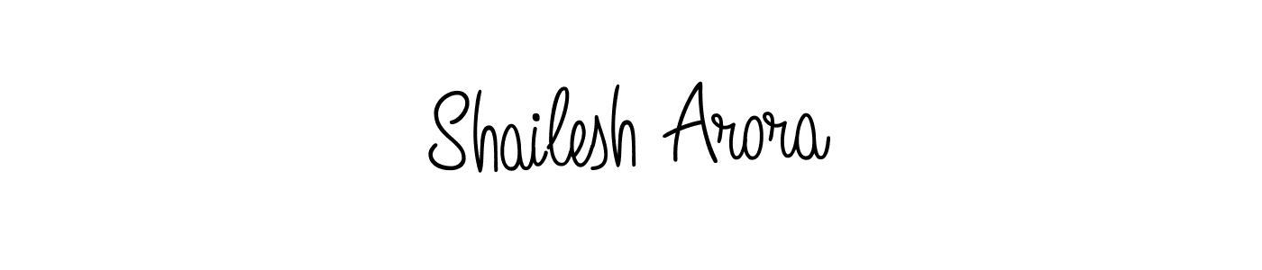 Make a beautiful signature design for name Shailesh Arora. With this signature (Angelique-Rose-font-FFP) style, you can create a handwritten signature for free. Shailesh Arora signature style 5 images and pictures png