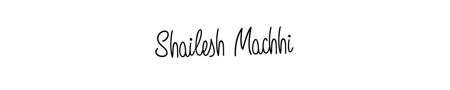 Shailesh Machhi stylish signature style. Best Handwritten Sign (Angelique-Rose-font-FFP) for my name. Handwritten Signature Collection Ideas for my name Shailesh Machhi. Shailesh Machhi signature style 5 images and pictures png