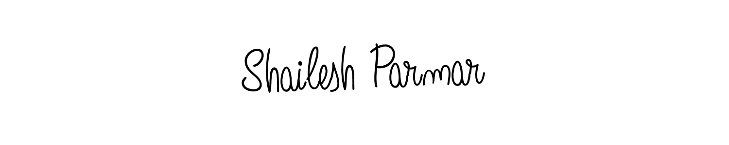 Make a beautiful signature design for name Shailesh Parmar. With this signature (Angelique-Rose-font-FFP) style, you can create a handwritten signature for free. Shailesh Parmar signature style 5 images and pictures png