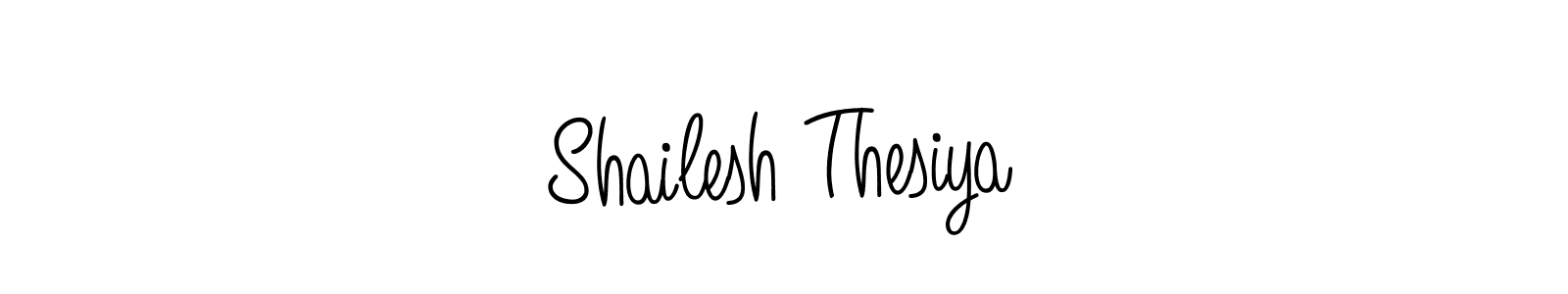 How to make Shailesh Thesiya name signature. Use Angelique-Rose-font-FFP style for creating short signs online. This is the latest handwritten sign. Shailesh Thesiya signature style 5 images and pictures png