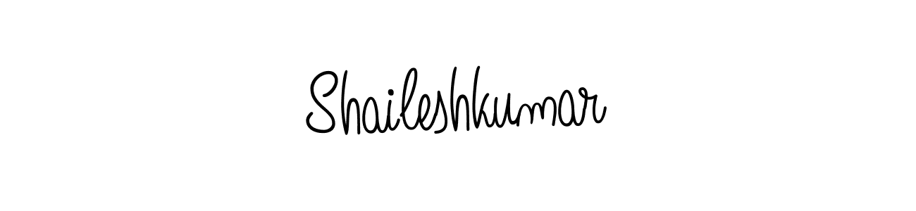 How to make Shaileshkumar name signature. Use Angelique-Rose-font-FFP style for creating short signs online. This is the latest handwritten sign. Shaileshkumar signature style 5 images and pictures png