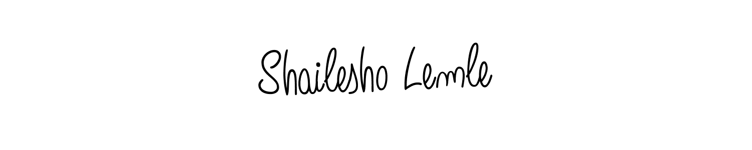 Make a short Shailesho Lemle signature style. Manage your documents anywhere anytime using Angelique-Rose-font-FFP. Create and add eSignatures, submit forms, share and send files easily. Shailesho Lemle signature style 5 images and pictures png