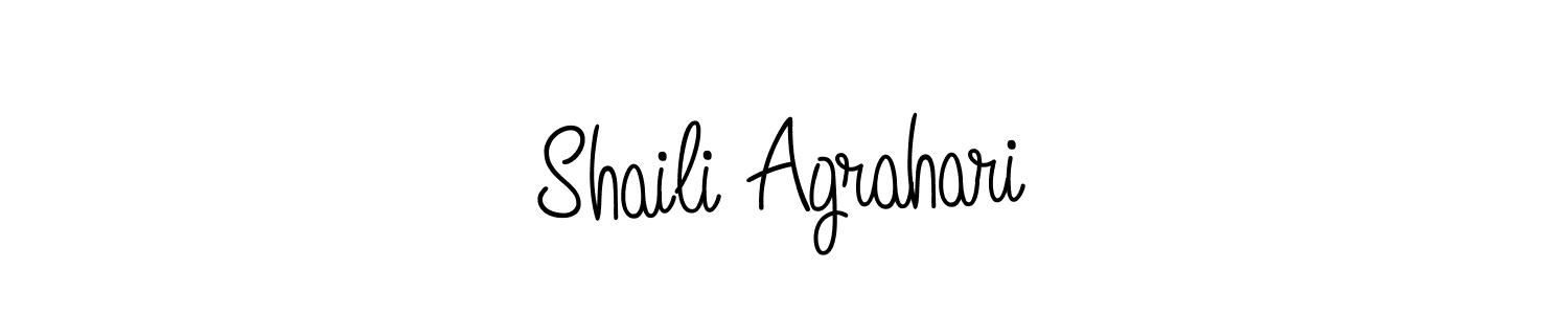 How to make Shaili Agrahari signature? Angelique-Rose-font-FFP is a professional autograph style. Create handwritten signature for Shaili Agrahari name. Shaili Agrahari signature style 5 images and pictures png