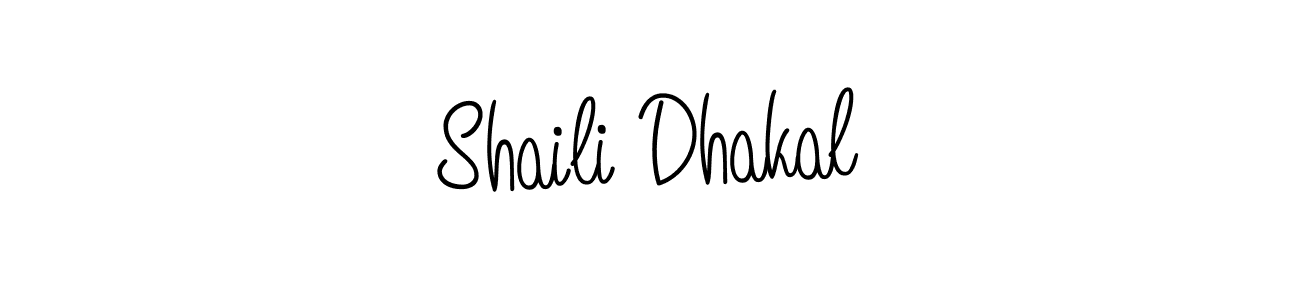 Make a beautiful signature design for name Shaili Dhakal. With this signature (Angelique-Rose-font-FFP) style, you can create a handwritten signature for free. Shaili Dhakal signature style 5 images and pictures png