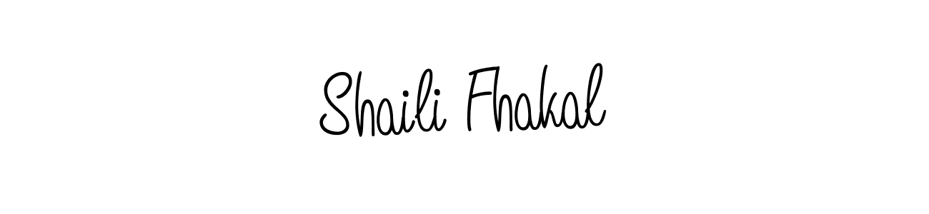 Make a beautiful signature design for name Shaili Fhakal. With this signature (Angelique-Rose-font-FFP) style, you can create a handwritten signature for free. Shaili Fhakal signature style 5 images and pictures png