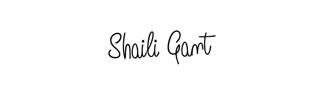 How to make Shaili Gant name signature. Use Angelique-Rose-font-FFP style for creating short signs online. This is the latest handwritten sign. Shaili Gant signature style 5 images and pictures png