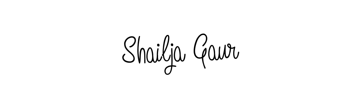 You should practise on your own different ways (Angelique-Rose-font-FFP) to write your name (Shailja Gaur) in signature. don't let someone else do it for you. Shailja Gaur signature style 5 images and pictures png
