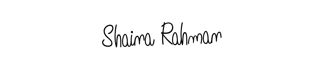 How to make Shaina Rahman name signature. Use Angelique-Rose-font-FFP style for creating short signs online. This is the latest handwritten sign. Shaina Rahman signature style 5 images and pictures png