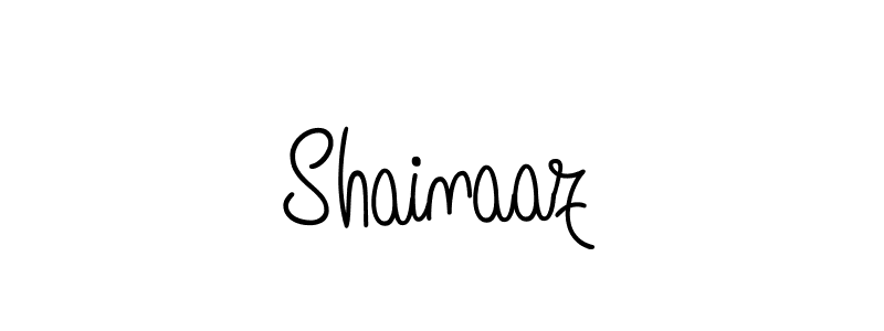 Use a signature maker to create a handwritten signature online. With this signature software, you can design (Angelique-Rose-font-FFP) your own signature for name Shainaaz. Shainaaz signature style 5 images and pictures png