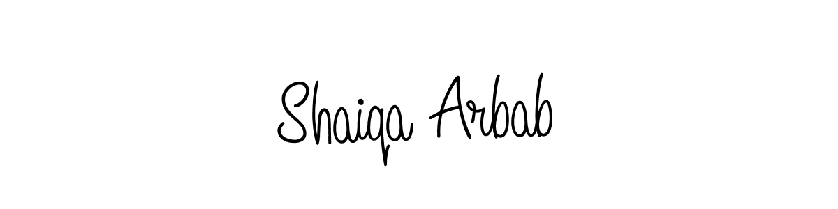 The best way (Angelique-Rose-font-FFP) to make a short signature is to pick only two or three words in your name. The name Shaiqa Arbab include a total of six letters. For converting this name. Shaiqa Arbab signature style 5 images and pictures png