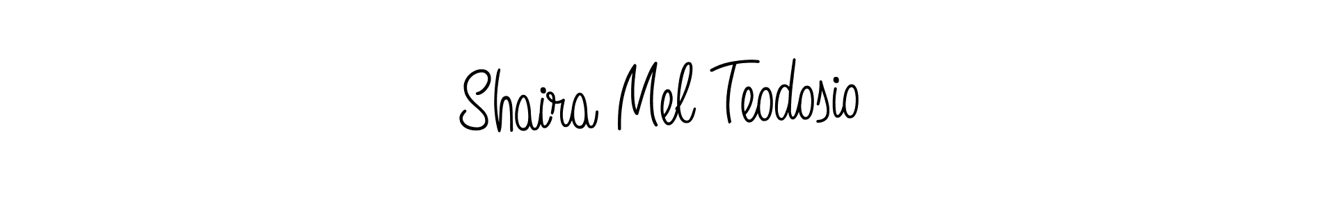 You should practise on your own different ways (Angelique-Rose-font-FFP) to write your name (Shaira Mel Teodosio) in signature. don't let someone else do it for you. Shaira Mel Teodosio signature style 5 images and pictures png