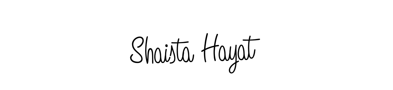 You should practise on your own different ways (Angelique-Rose-font-FFP) to write your name (Shaista Hayat) in signature. don't let someone else do it for you. Shaista Hayat signature style 5 images and pictures png