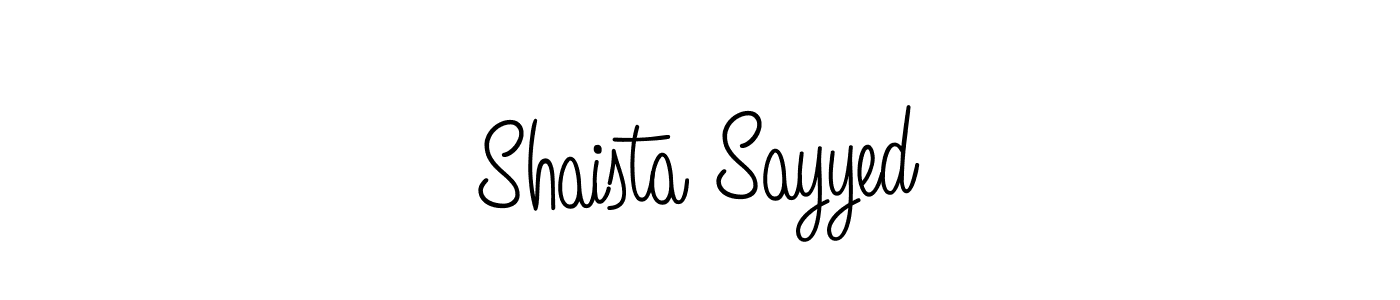 if you are searching for the best signature style for your name Shaista Sayyed. so please give up your signature search. here we have designed multiple signature styles  using Angelique-Rose-font-FFP. Shaista Sayyed signature style 5 images and pictures png