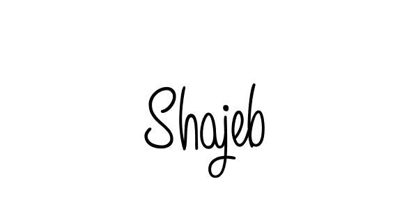 Make a beautiful signature design for name Shajeb. With this signature (Angelique-Rose-font-FFP) style, you can create a handwritten signature for free. Shajeb signature style 5 images and pictures png