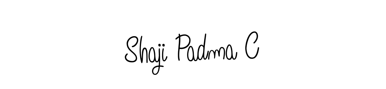 Design your own signature with our free online signature maker. With this signature software, you can create a handwritten (Angelique-Rose-font-FFP) signature for name Shaji Padma C. Shaji Padma C signature style 5 images and pictures png