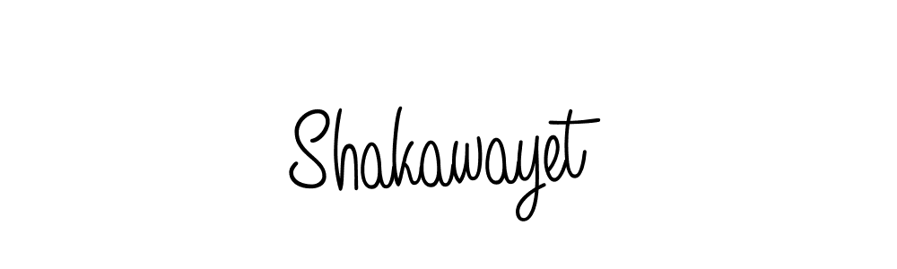 Use a signature maker to create a handwritten signature online. With this signature software, you can design (Angelique-Rose-font-FFP) your own signature for name Shakawayet. Shakawayet signature style 5 images and pictures png