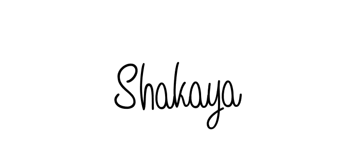 Make a beautiful signature design for name Shakaya. With this signature (Angelique-Rose-font-FFP) style, you can create a handwritten signature for free. Shakaya signature style 5 images and pictures png