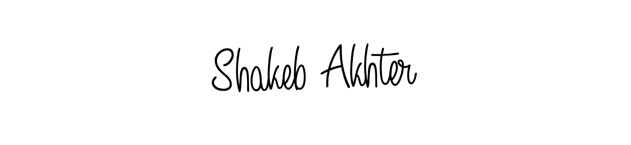 Design your own signature with our free online signature maker. With this signature software, you can create a handwritten (Angelique-Rose-font-FFP) signature for name Shakeb Akhter. Shakeb Akhter signature style 5 images and pictures png