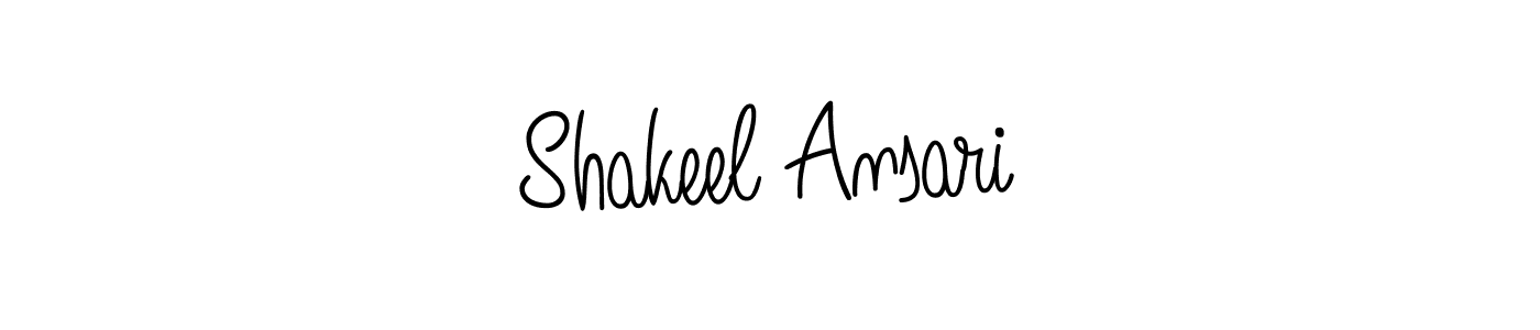 Shakeel Ansari stylish signature style. Best Handwritten Sign (Angelique-Rose-font-FFP) for my name. Handwritten Signature Collection Ideas for my name Shakeel Ansari. Shakeel Ansari signature style 5 images and pictures png