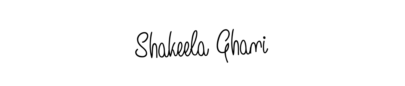 Design your own signature with our free online signature maker. With this signature software, you can create a handwritten (Angelique-Rose-font-FFP) signature for name Shakeela Ghani. Shakeela Ghani signature style 5 images and pictures png