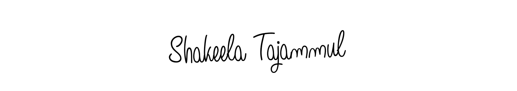 Design your own signature with our free online signature maker. With this signature software, you can create a handwritten (Angelique-Rose-font-FFP) signature for name Shakeela Tajammul. Shakeela Tajammul signature style 5 images and pictures png