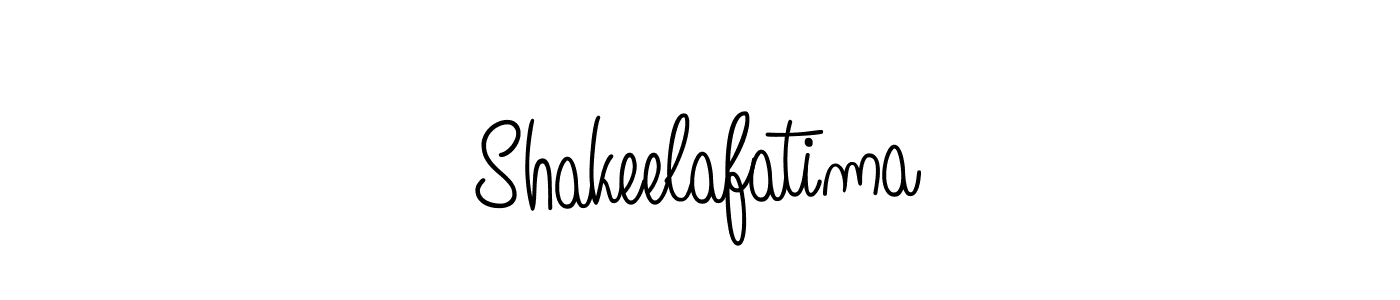 How to make Shakeelafatima name signature. Use Angelique-Rose-font-FFP style for creating short signs online. This is the latest handwritten sign. Shakeelafatima signature style 5 images and pictures png