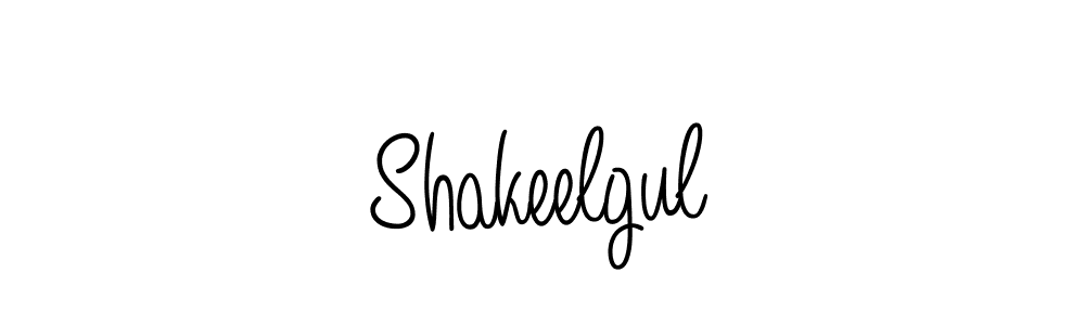 How to make Shakeelgul name signature. Use Angelique-Rose-font-FFP style for creating short signs online. This is the latest handwritten sign. Shakeelgul signature style 5 images and pictures png