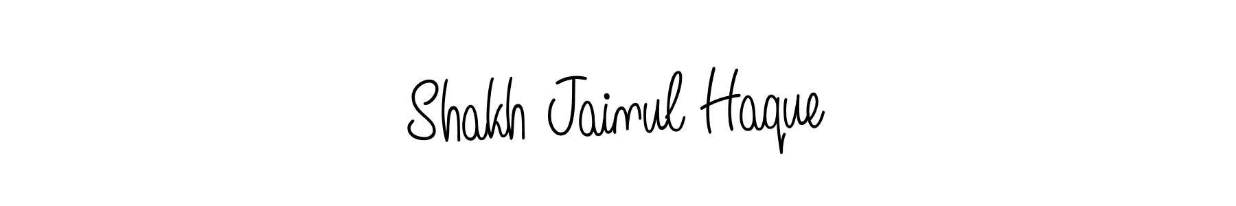 The best way (Angelique-Rose-font-FFP) to make a short signature is to pick only two or three words in your name. The name Shakh Jainul Haque include a total of six letters. For converting this name. Shakh Jainul Haque signature style 5 images and pictures png