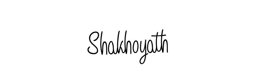 Use a signature maker to create a handwritten signature online. With this signature software, you can design (Angelique-Rose-font-FFP) your own signature for name Shakhoyath. Shakhoyath signature style 5 images and pictures png