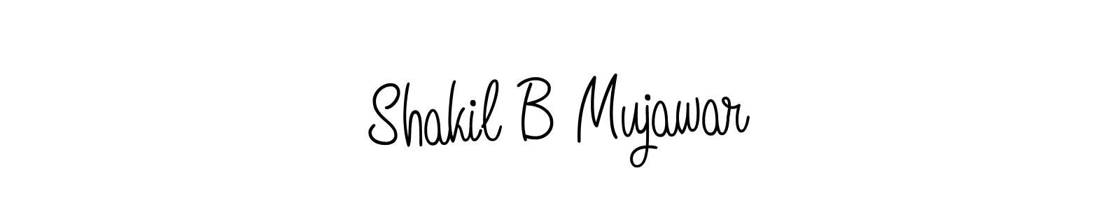 Make a beautiful signature design for name Shakil B Mujawar. With this signature (Angelique-Rose-font-FFP) style, you can create a handwritten signature for free. Shakil B Mujawar signature style 5 images and pictures png