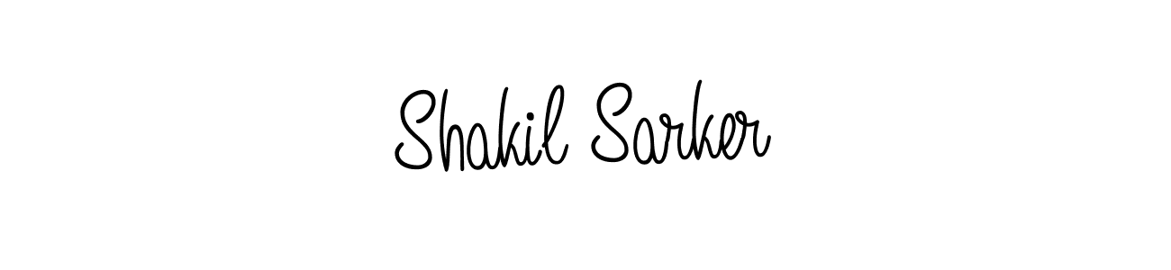 Use a signature maker to create a handwritten signature online. With this signature software, you can design (Angelique-Rose-font-FFP) your own signature for name Shakil Sarker. Shakil Sarker signature style 5 images and pictures png