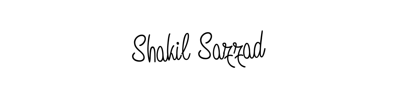 Use a signature maker to create a handwritten signature online. With this signature software, you can design (Angelique-Rose-font-FFP) your own signature for name Shakil Sazzad. Shakil Sazzad signature style 5 images and pictures png