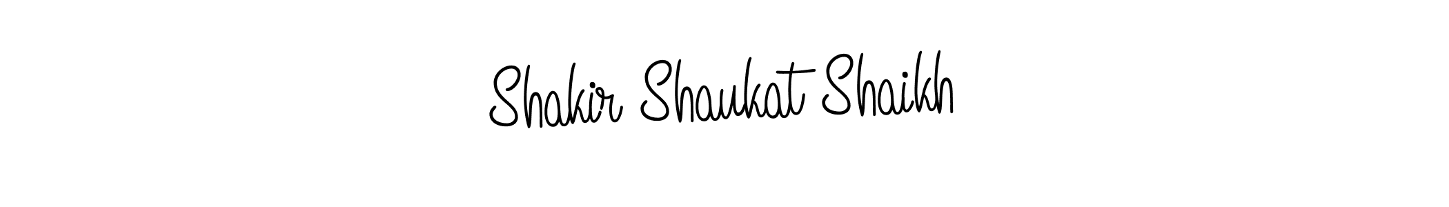 How to make Shakir Shaukat Shaikh signature? Angelique-Rose-font-FFP is a professional autograph style. Create handwritten signature for Shakir Shaukat Shaikh name. Shakir Shaukat Shaikh signature style 5 images and pictures png