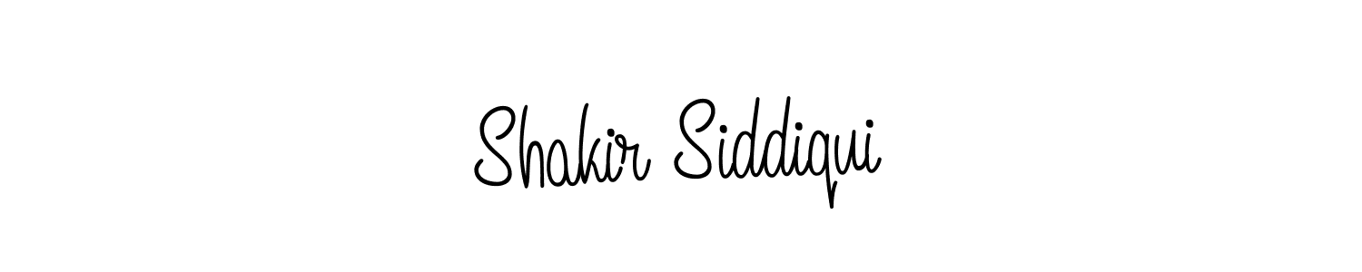 The best way (Angelique-Rose-font-FFP) to make a short signature is to pick only two or three words in your name. The name Shakir Siddiqui include a total of six letters. For converting this name. Shakir Siddiqui signature style 5 images and pictures png